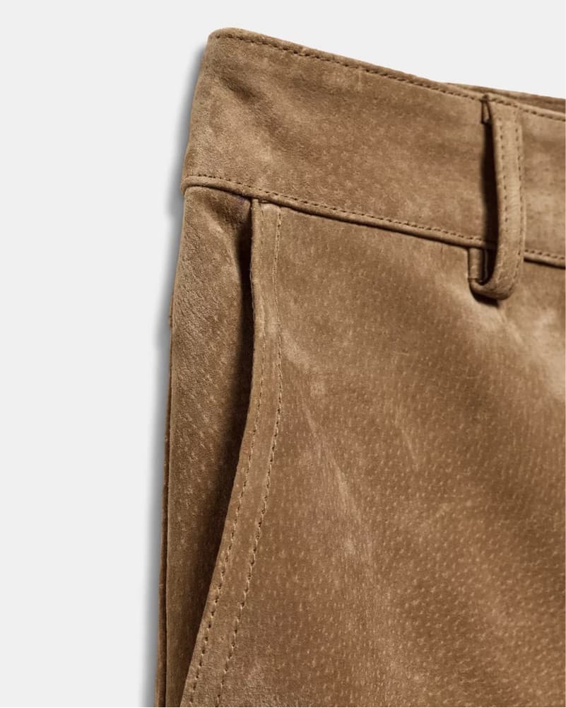 Zara Suede Wide-Leg Trousers - Image 6