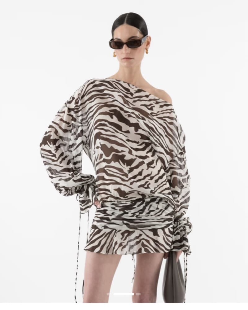 Arakii Print Silk Mini Dress - Image 1