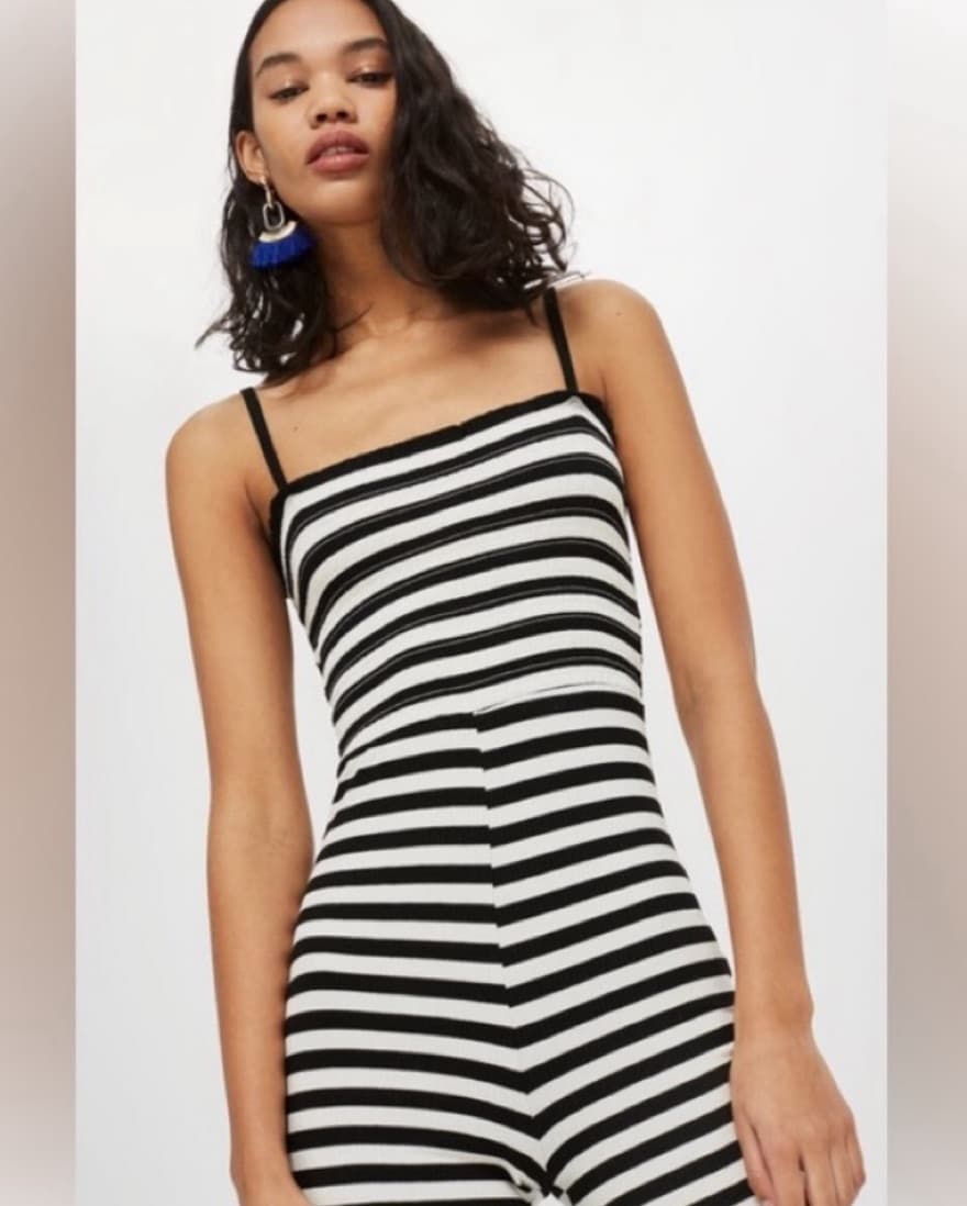 TOPSHOP striped wide leg Jumpsuit - Image 3