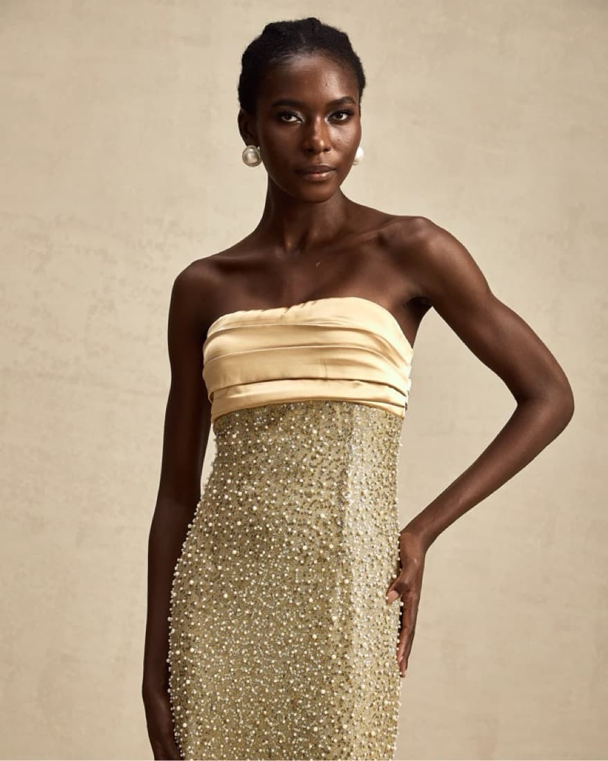 Radiant Gold Sequin Gown - Image 2