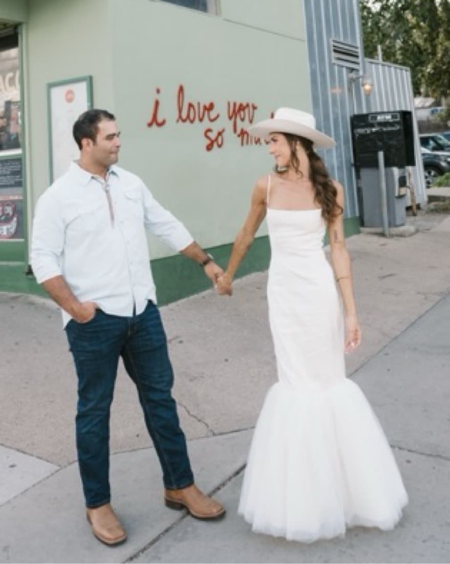 Tulle Hem Fishtail Gown Ivory  - Image 1