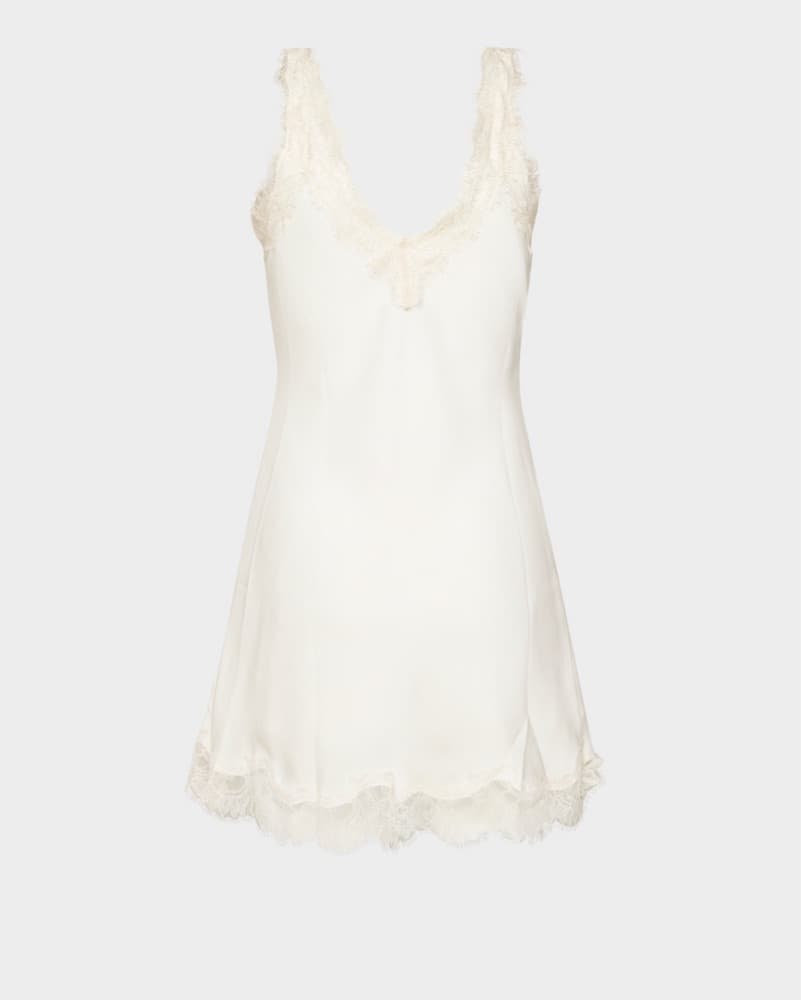 Aritzia Suite Satin Lace Mini Dress - Image 3