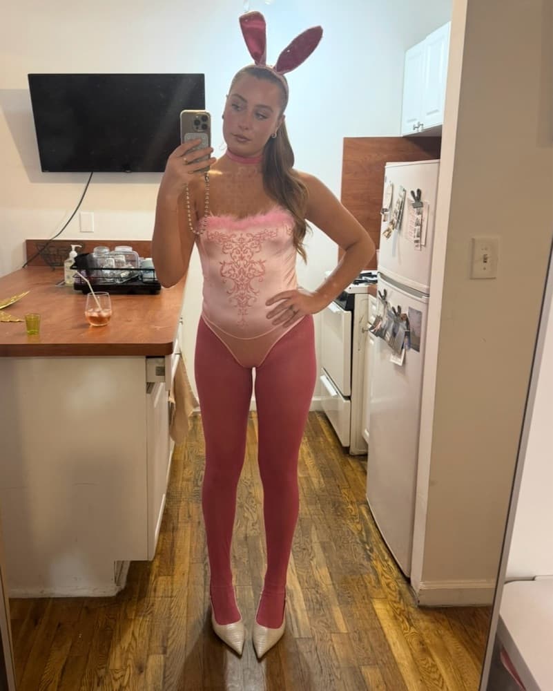 Legally Blonde Pink Bunny Costume - Image 1