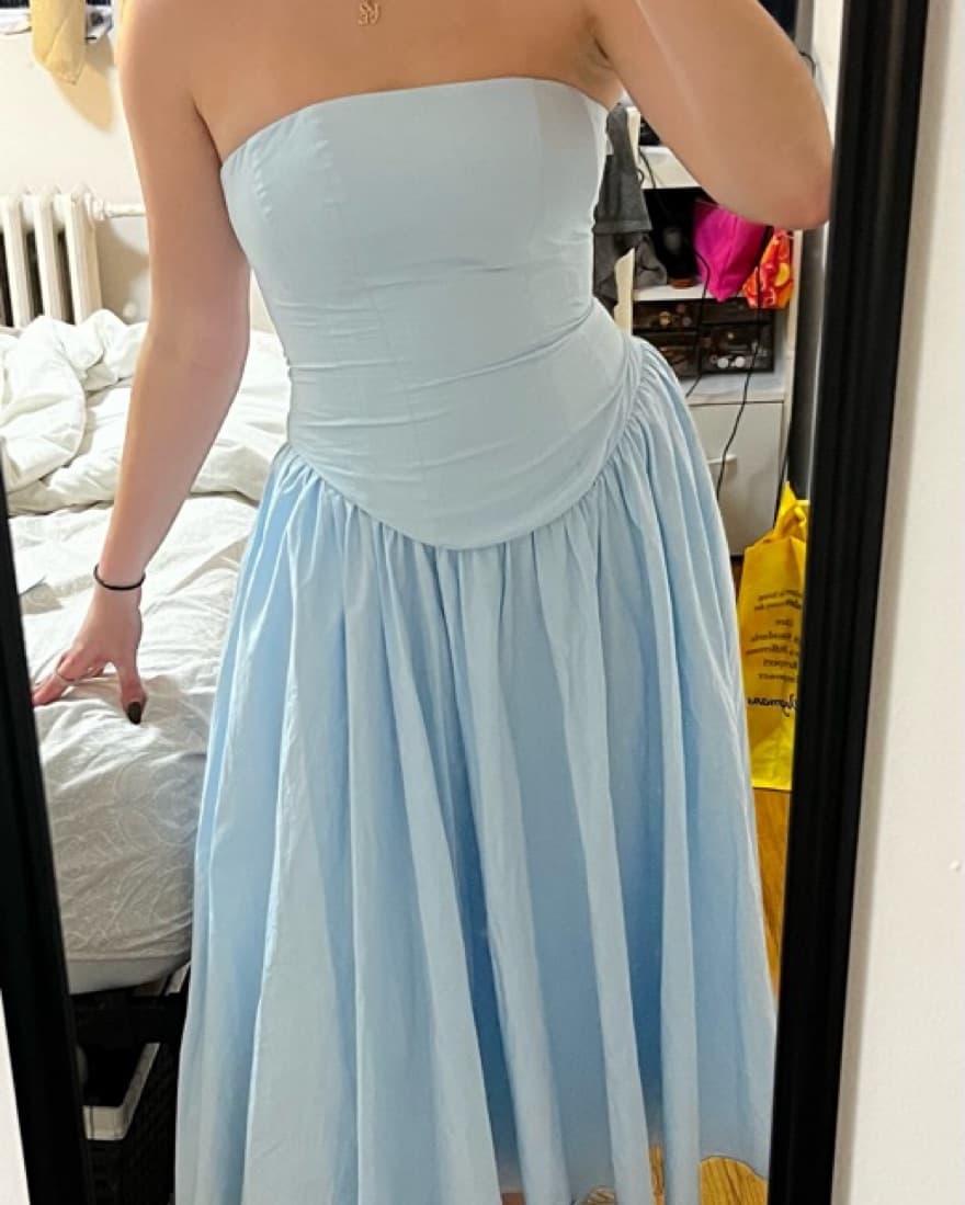 TOCCIN Melody Corset Dress In Baby Blue - Image 2