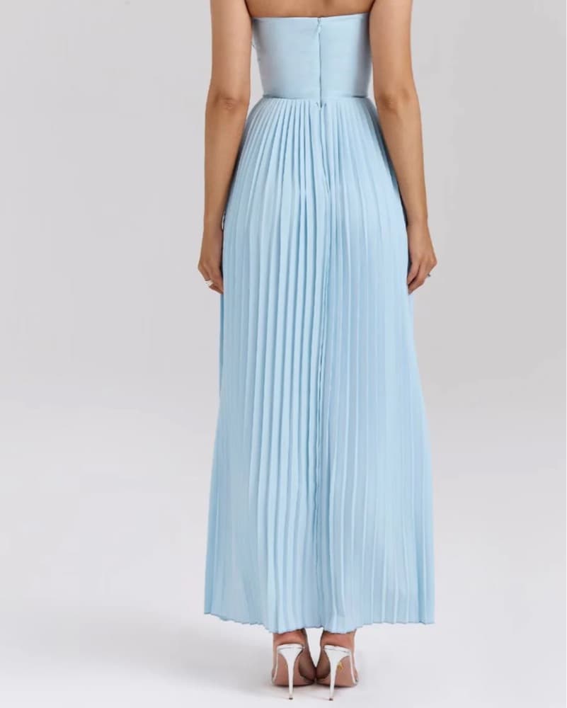 Elegant Pleated Maxi Dress - Image 2