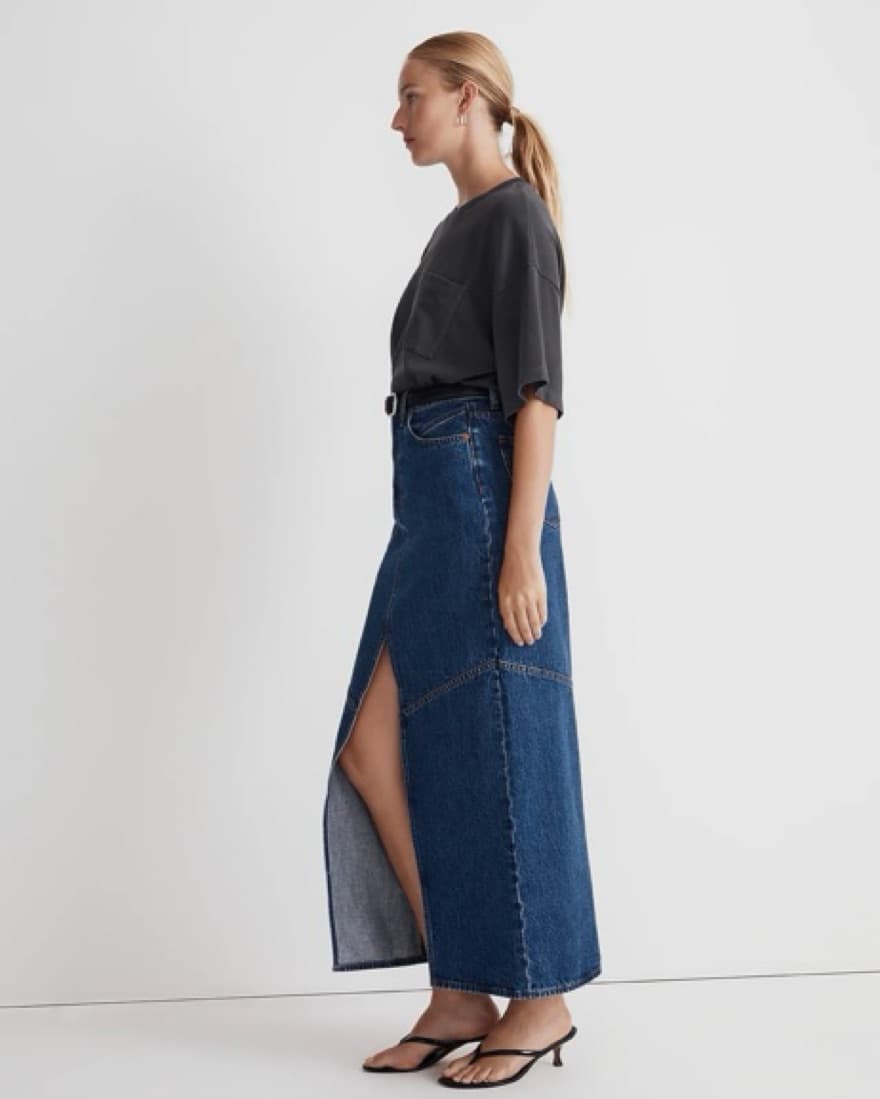 Madewell denim mid-rise maxi skirt  - Image 4