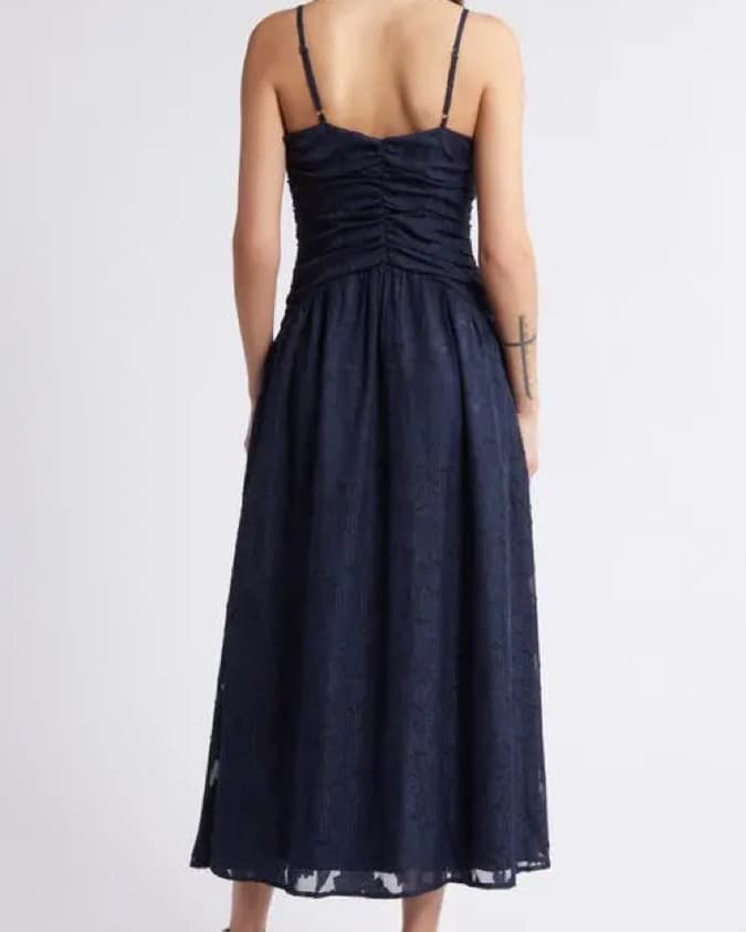 Celestial Glow Metallic Stripe Dress - Image 2