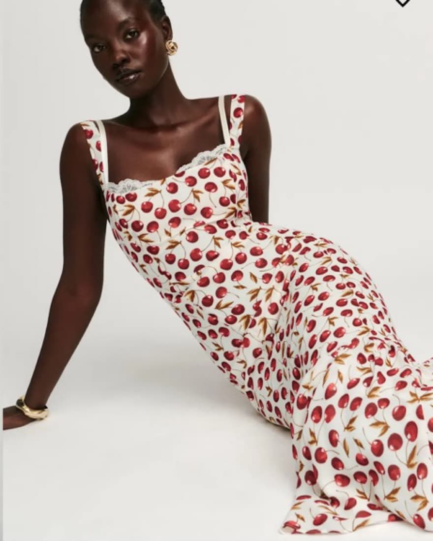 Reformation Cherry Dress - Image 3
