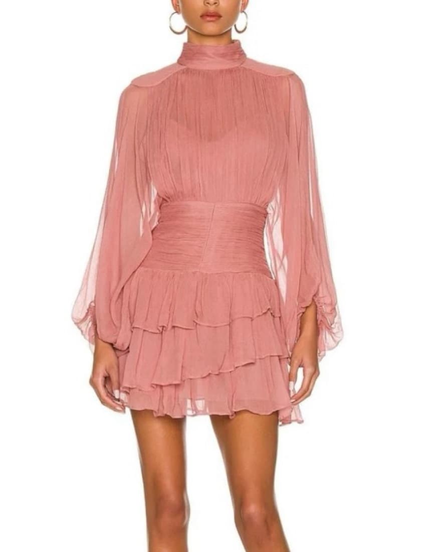 Shona Joy Pink Long Sleeve Mini Dress - Image 1