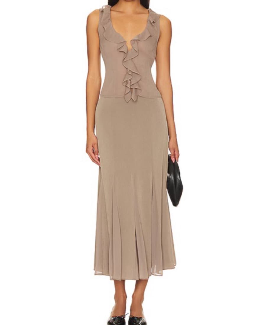 Rose Ruffle Top And Skirt In Ash   - Image 1
