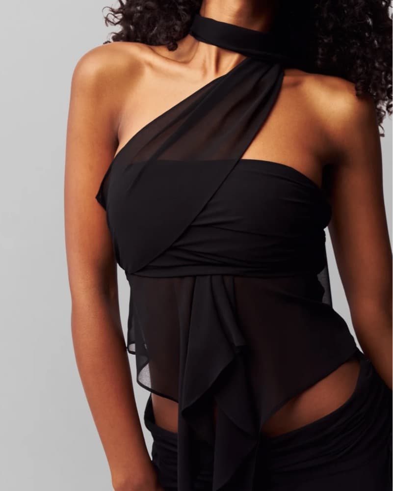 Guizio Chiffon Wrap Around Top - Image 1