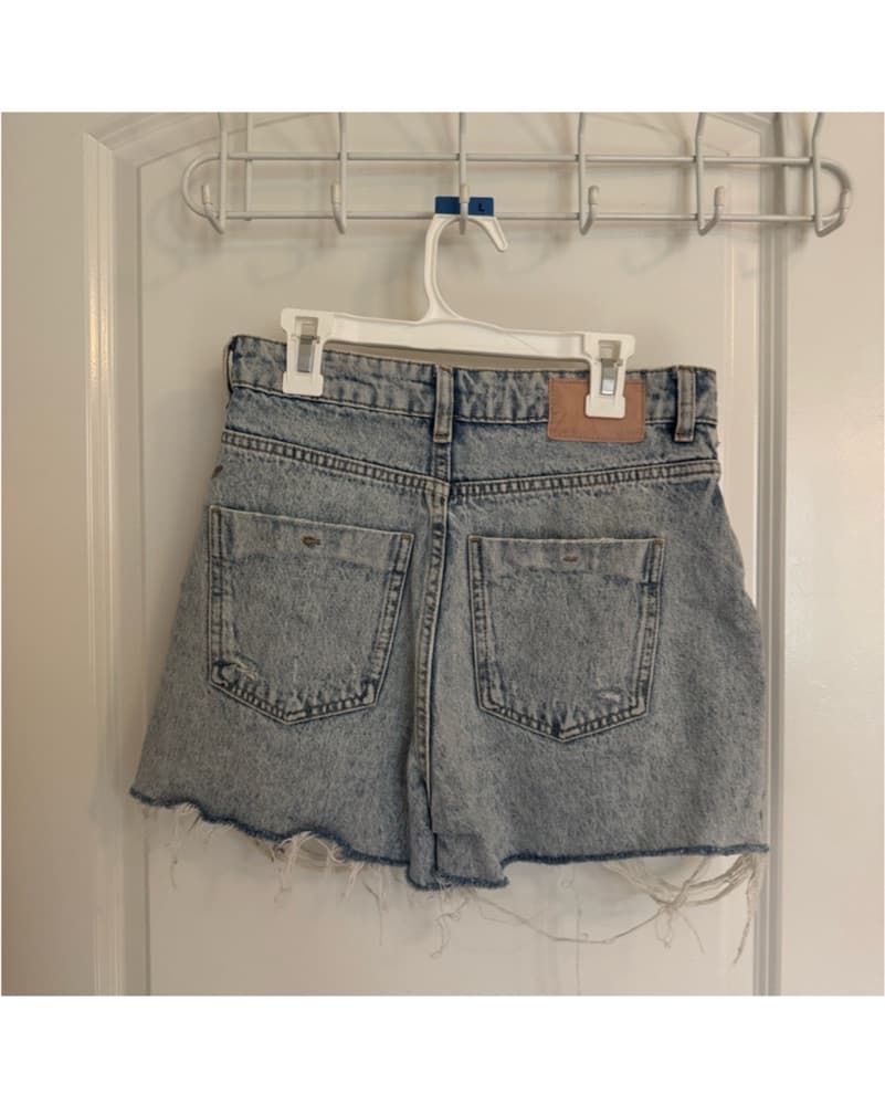 Distressed Denim Shorts by Zara - Image 2