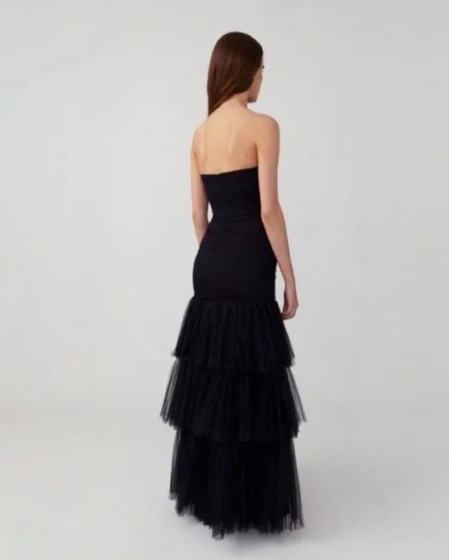 Fame and Partners Strapless Tiered Gown  - Image 3