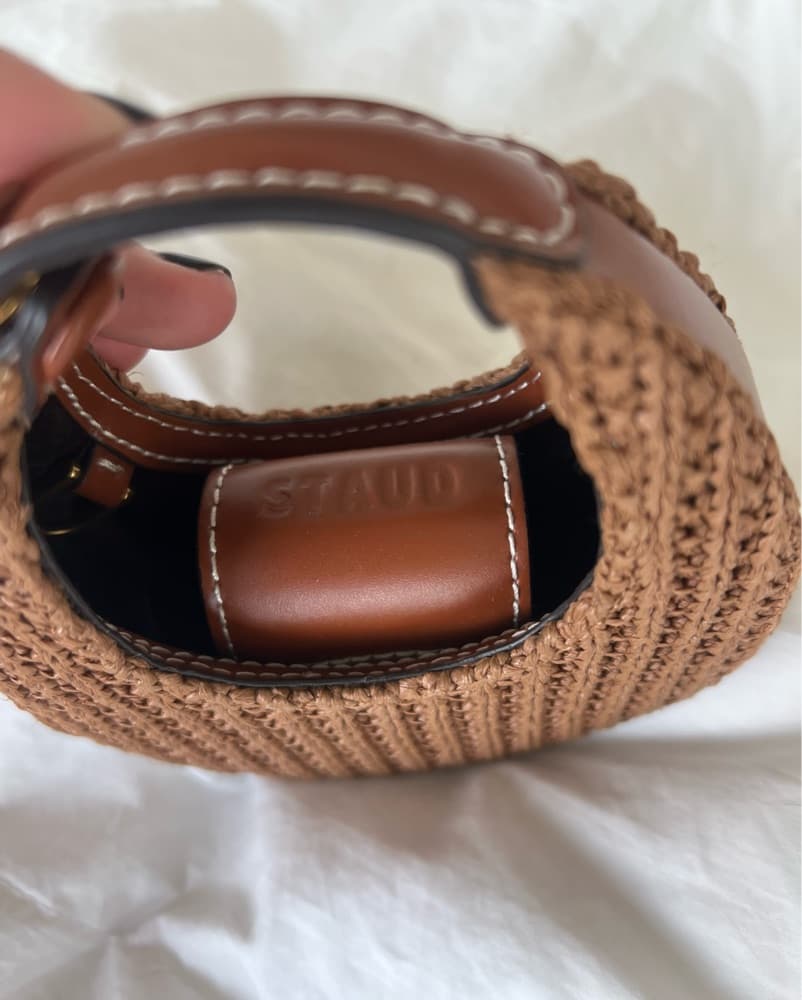 Staud Mini Moon Bag Straw - Image 2