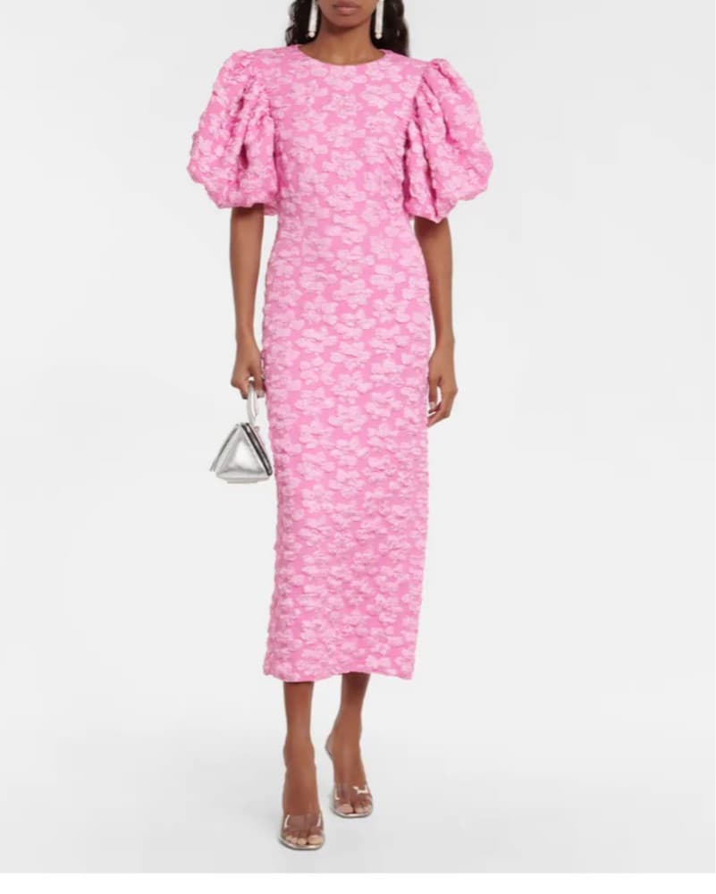 Rotate Midi Pink Dress - Image 1