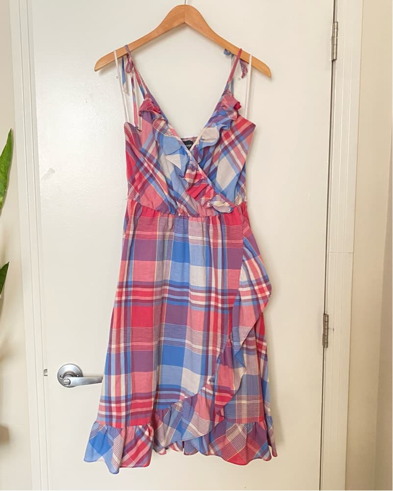 Vintage Midi Wrap Riffle Dress - Image 1