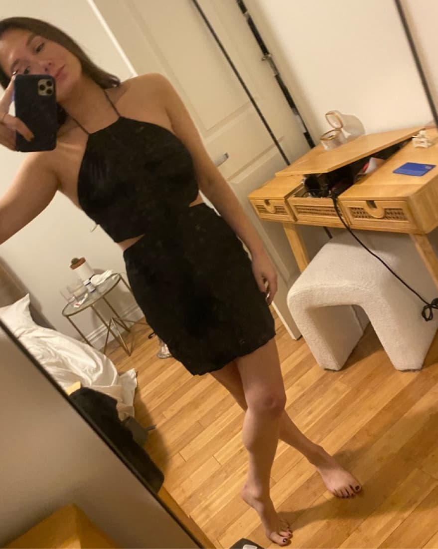 With Jean Halter Cutout Mini Dress - Image 2
