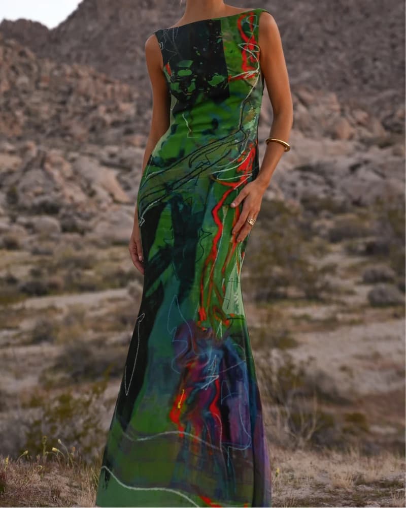 Yellow The Label Rhae Dress Terrain - Image 1