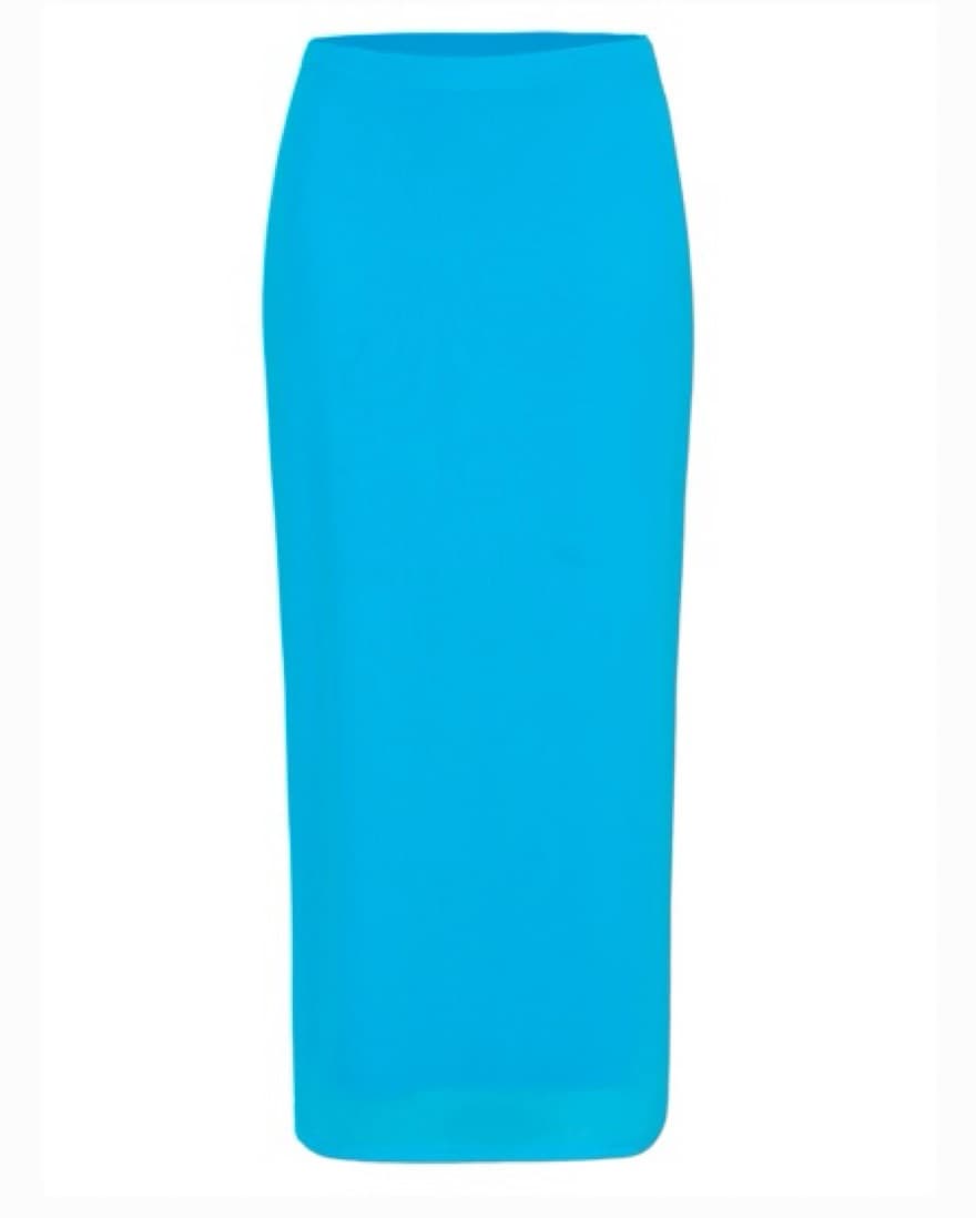 Blue Mesh Top & Skirt Set - Image 3