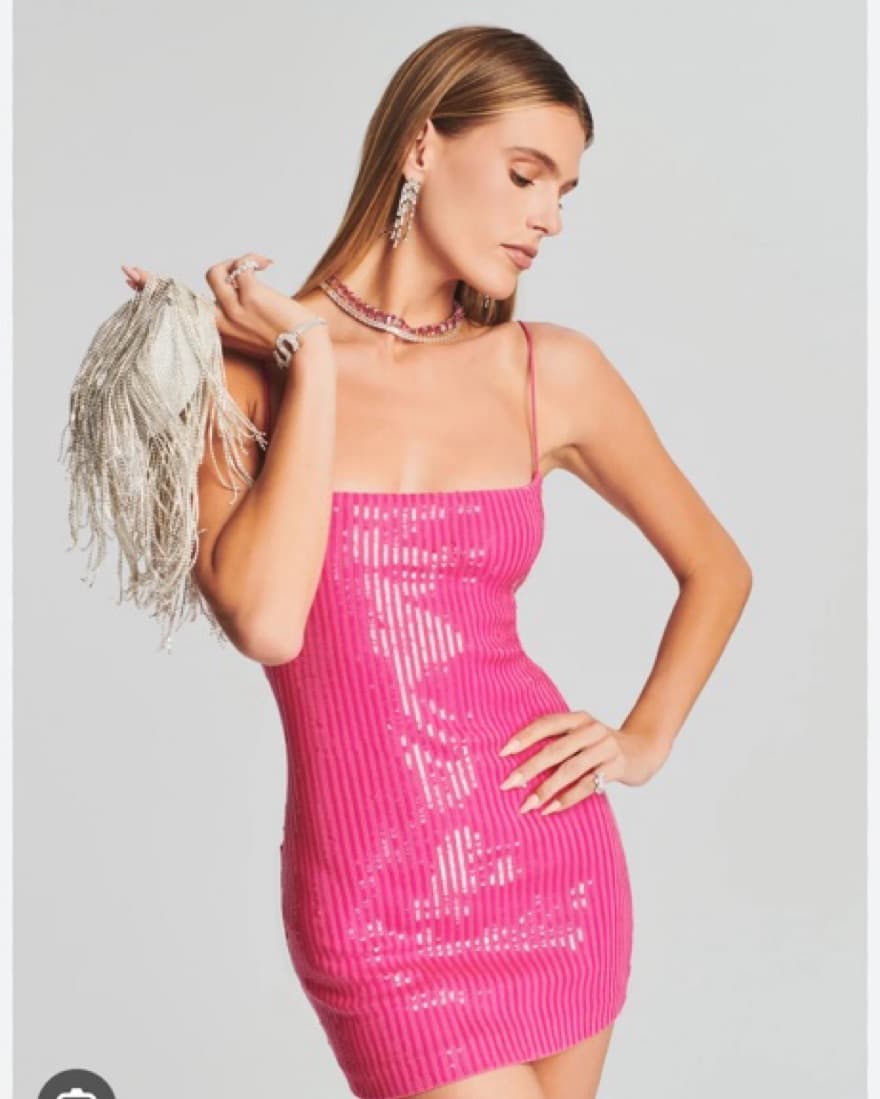 Hudson Sequin Knit Dress pink - Image 2