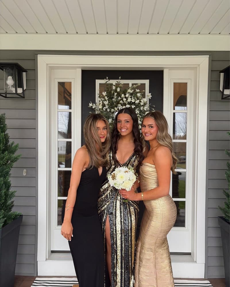 Herve Ledger Gold Metallic Sara Gown - Image 2