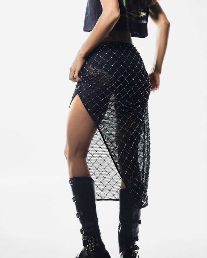 Nasty Gal Bling Hand Beaded Diamante Spl - Image 4