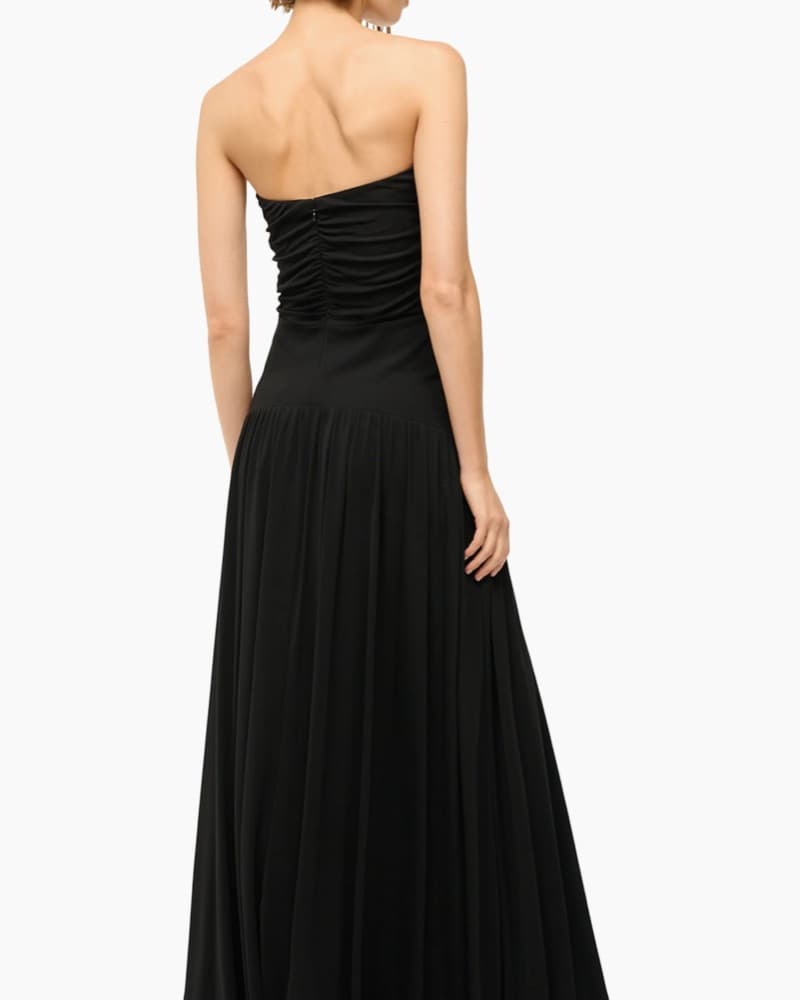 STAUD Black Dropwaist Dress - Image 4