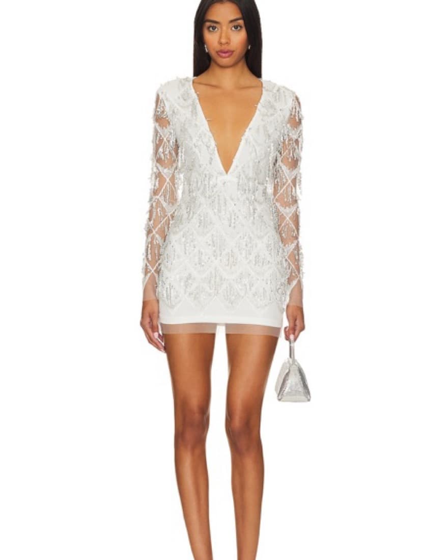 Superdown Sequin Fringe Dress - Image 1