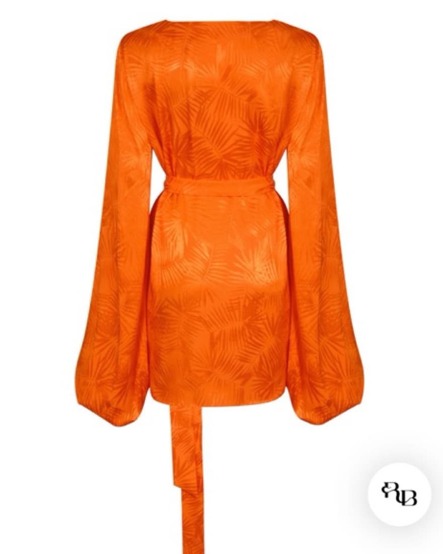 Rat & Boa Harlequin Dress Orange - Image 3