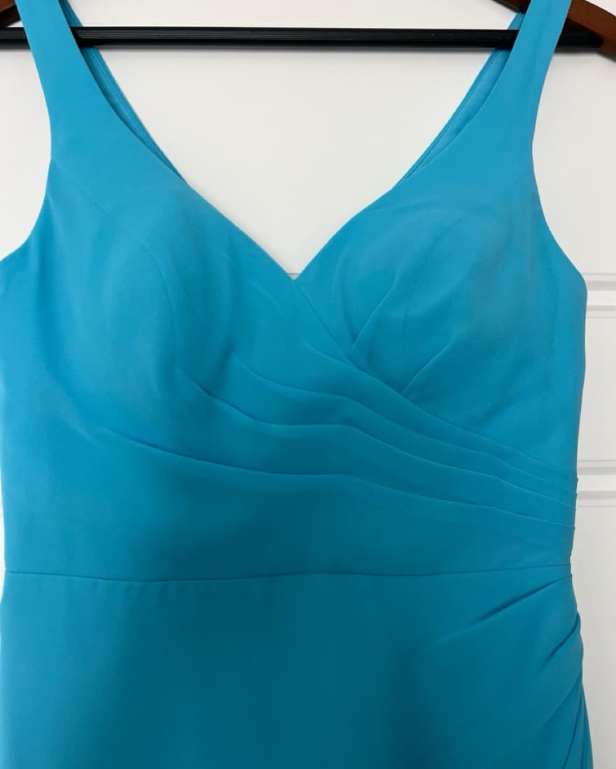 Azazie Renessa Blue Maxi Dress - Image 5