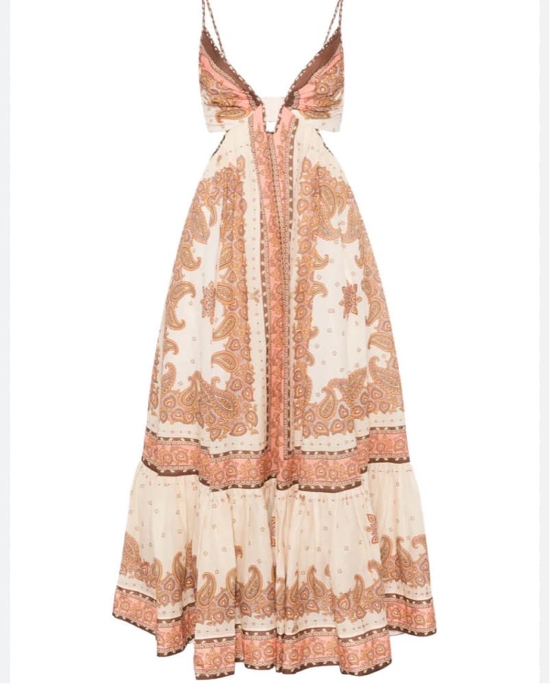Zimmermann Maxine Plunge Maxi Dress - Image 1