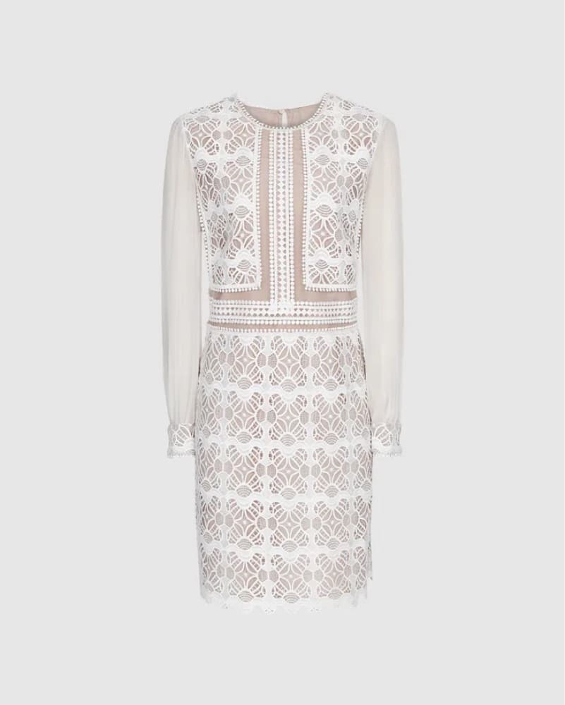 REISS White Graduation Dress  - Image 3