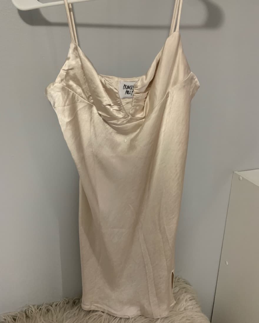Princes polly Champagne Mini Dress - Image 2