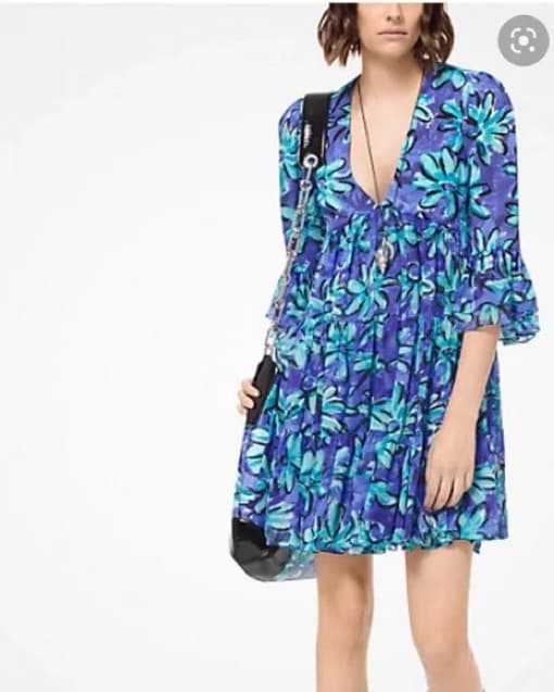 Vibrant Floral Bell Sleeve Dress - Image 3