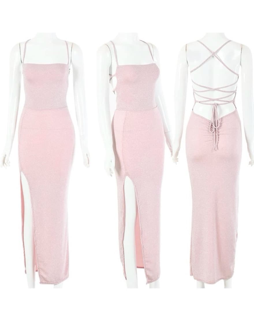 Elegant Blush Maxi Dress - Image 3
