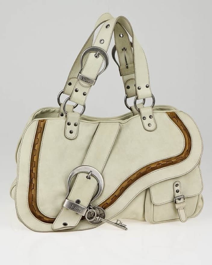 DIOR SADDLE GAUCHO BAG BEIGE - Image 4