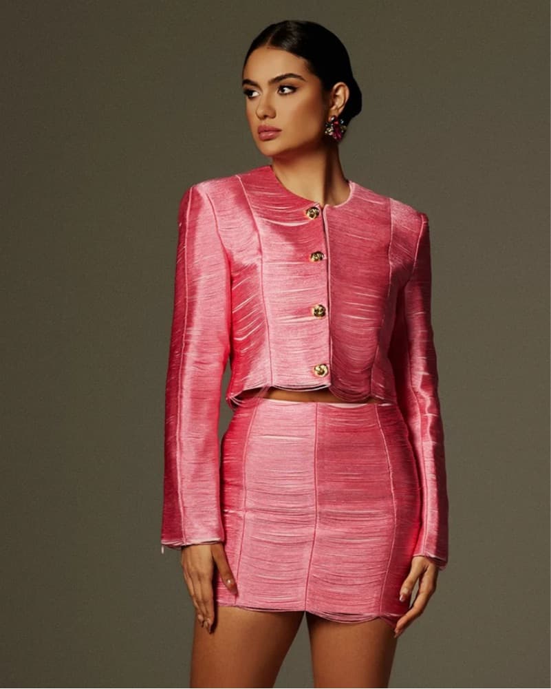 Mew Mews Pink Fringe Matching Set - Image 2