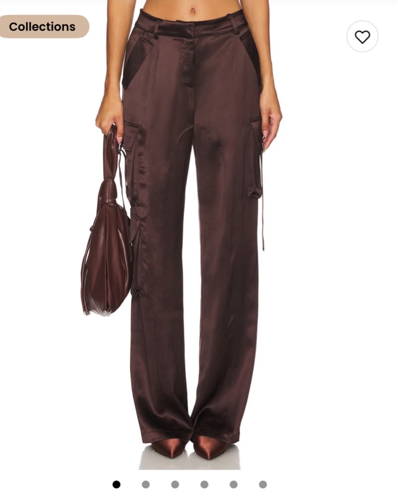 Chic Satin Cargo Pants - Image 1