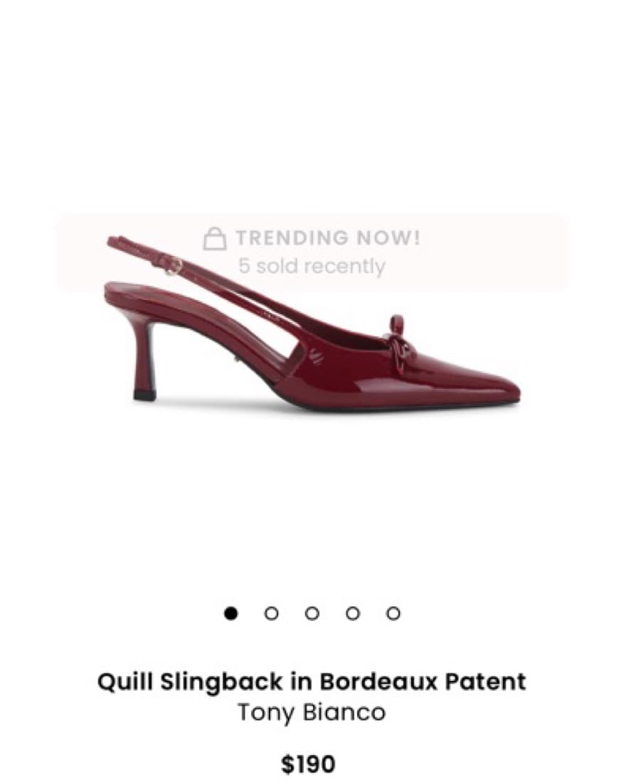 Tony Bianco Burgundy Kitten Heels - Image 1