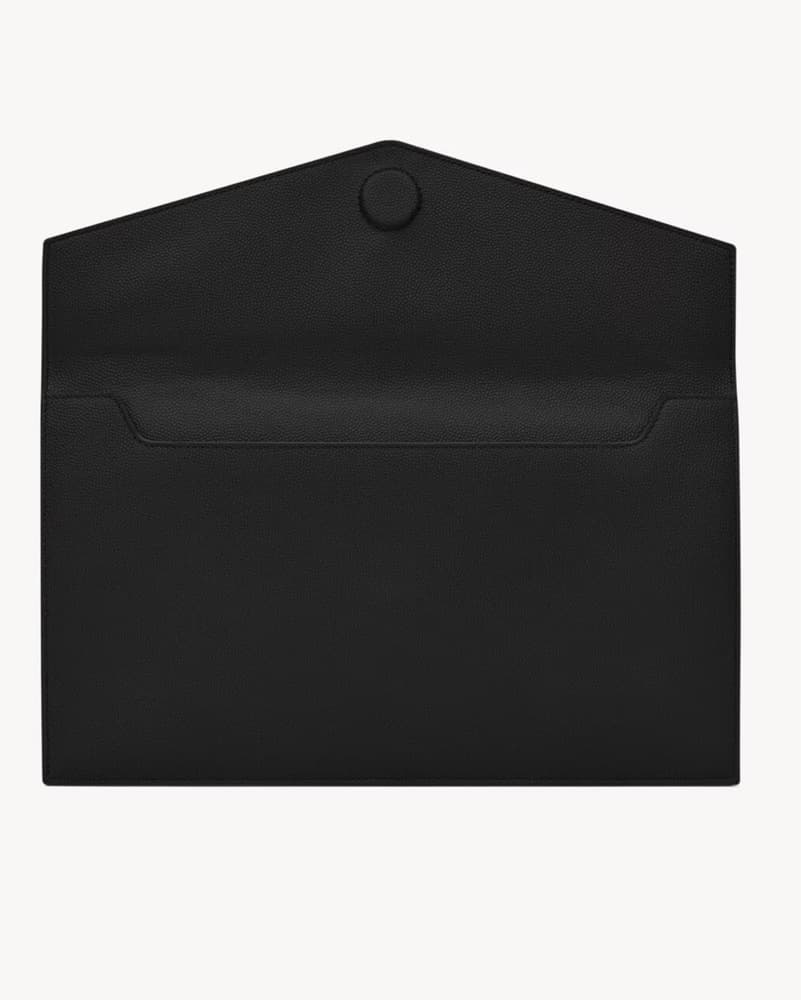 Ysl Black Leather Clutch - Image 3