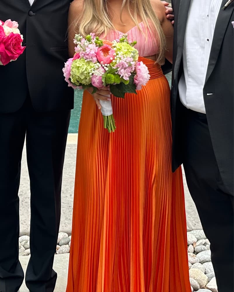 AMUR Elodie SatinPleated Gown - Image 3