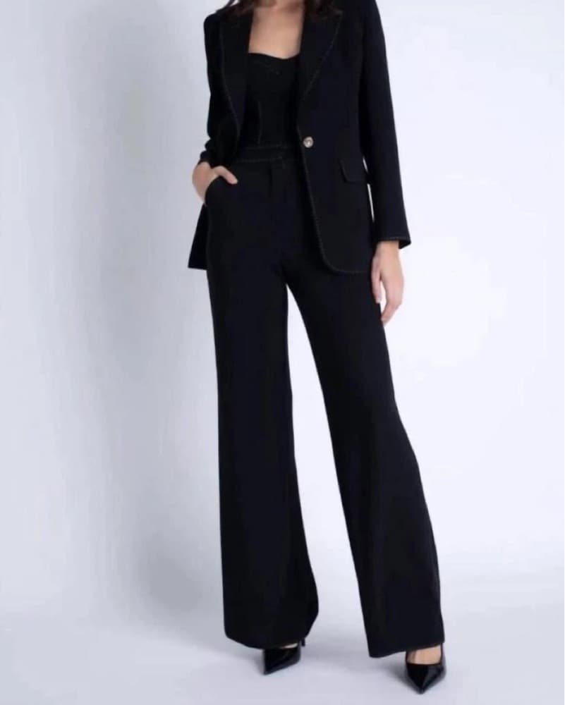 Black Suit with Contrast Stitching - Image 3