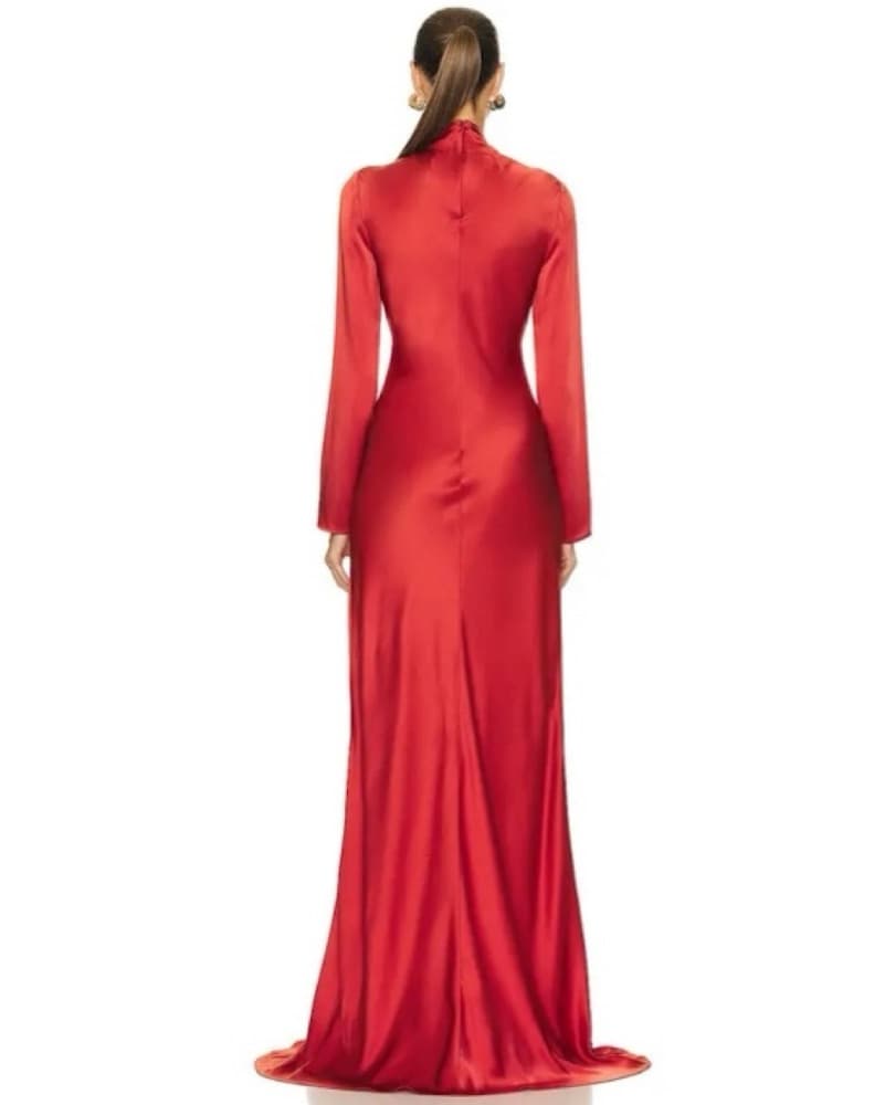 lapointe gathered satin maxi dress - Image 5
