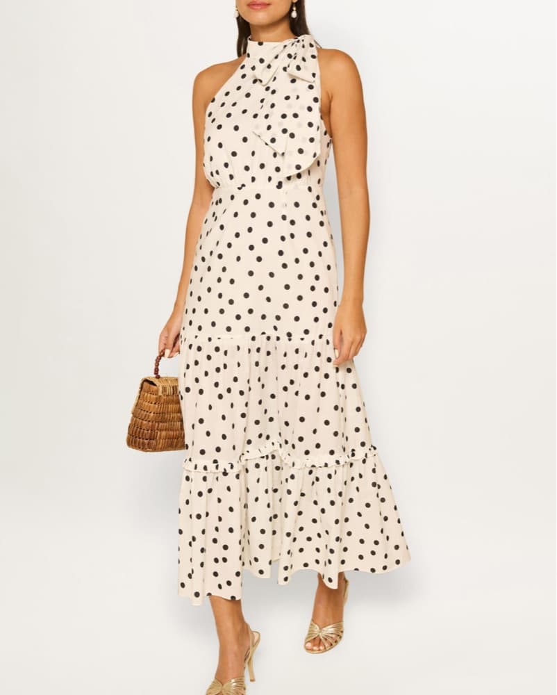Rixo Eleanor Polka Dot Halter Dress - Image 3