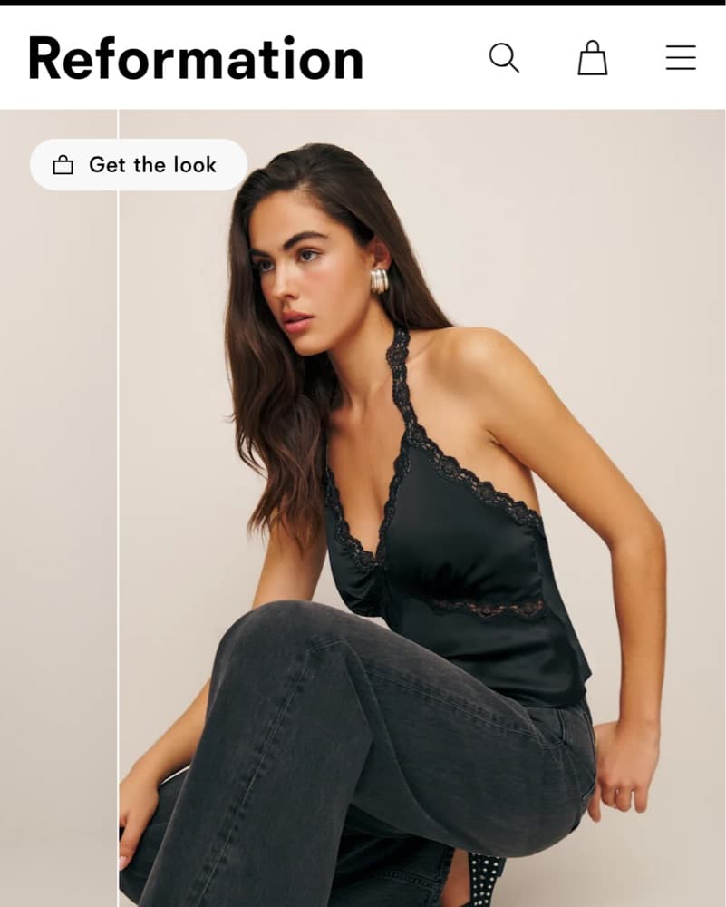 Reformation Monica Silk Top XS - Image 2
