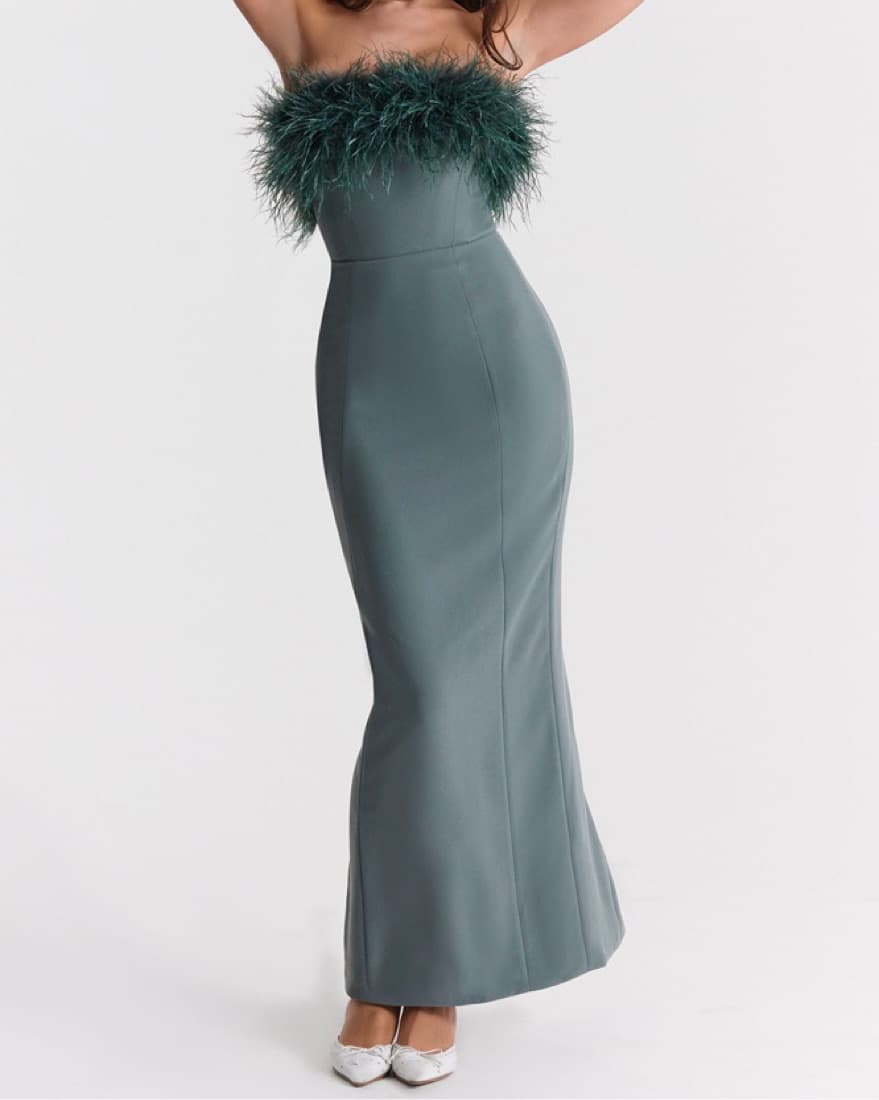 House of CB Juliene Feather Dress - Image 6