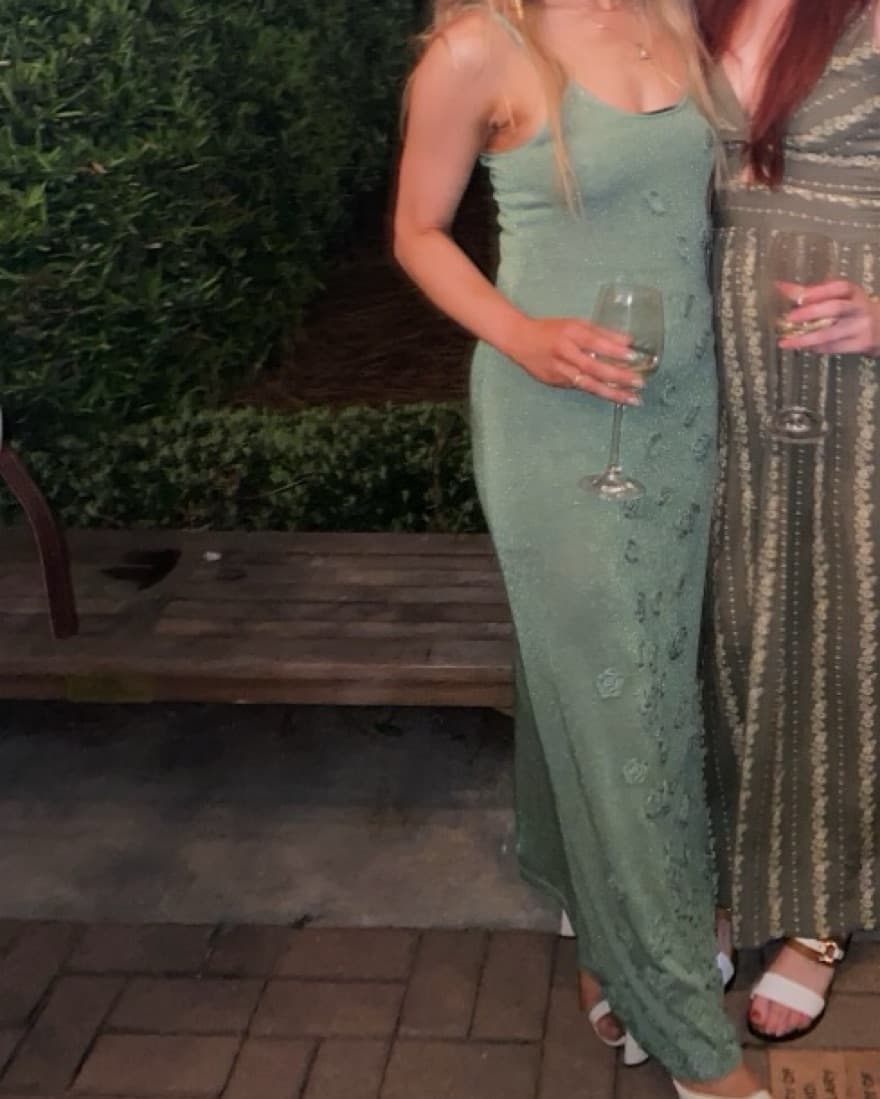 Caroline Constas Green Sheer Dress - Image 3