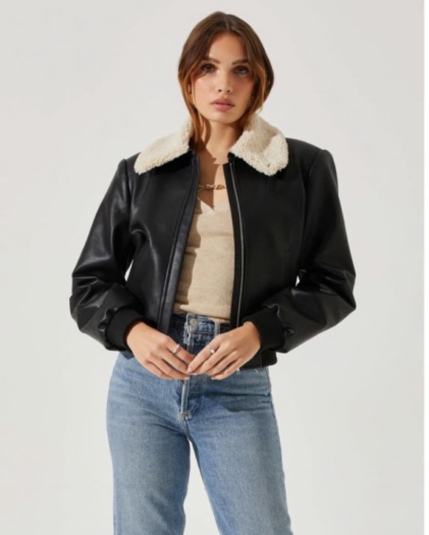 Trudy Faux Leather Jacket - Image 1