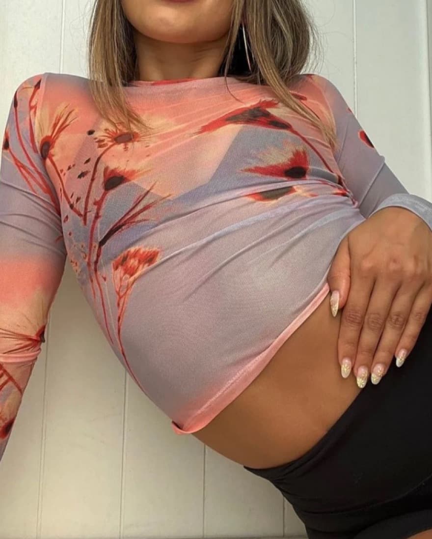 Miaou Sunrise Mesh Top - Image 4