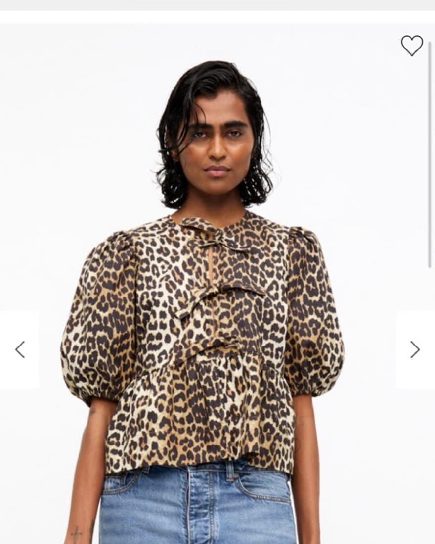 Ganni Leopard Puff Top  - Image 2